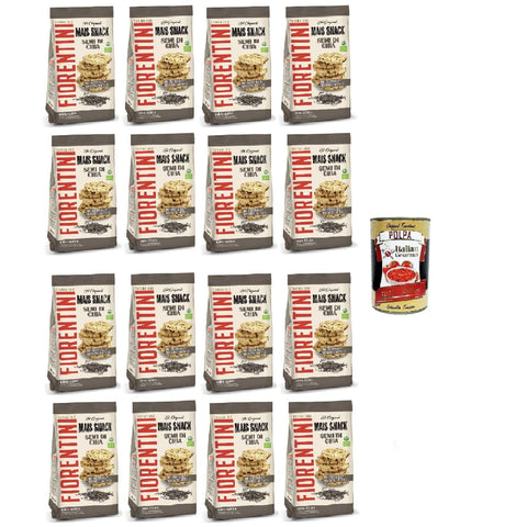 FIORENTINI Reiswaffeln 16x Fiorentini gli Originali Mais Snack Semi di Chia 50g Mais-Snack Chiasamen 50g + Italian Gourmet polpa 400g 8002885001655