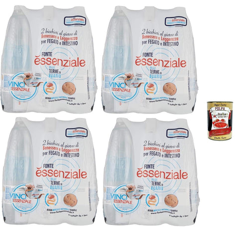 Fonte Essenziale Wasser Fonte Essenziale Acqua Minerale Naturale Natürliches Mineralwasser Einweg PET 24x1 Lt italienisch Original 8006290802005