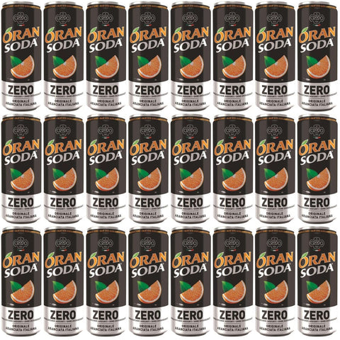 Fonti di Crodo Limonade Fonti di Crodo ORAN SODA ZERO (24x330 ml) Italienische Limonade mit natürlichem Quellwasser & Orangensaft. Limonade ohne künstliche Zusätze, ideal für Alltag, Aperitif & Cocktails italienisch Original 8057192003960