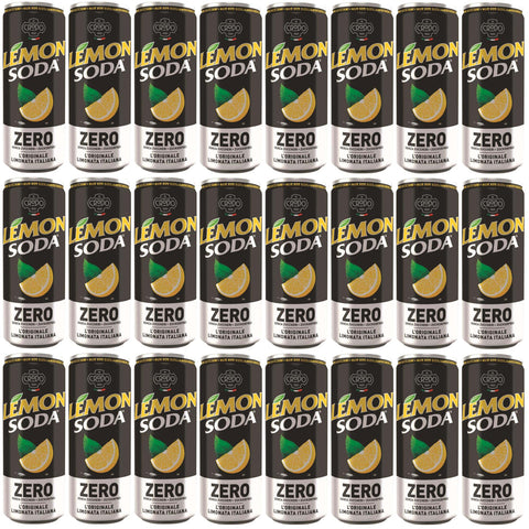 FONTI DI CRODO LEMON SODA ZERO (24x330ML) - Italienische Limonade mit natürlichem Quellwasser & Zitronensaft. Zuckerfreie Limonade ohne künstliche Zusätze, ideal für Alltag & Aperitif Original italienisch