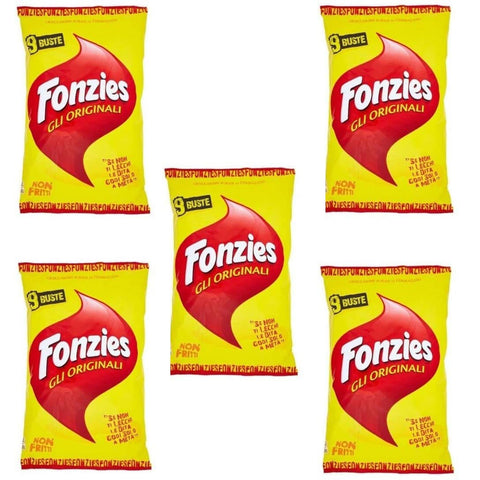 Fonzies 23g - Maissnack mit Käse 211g in 5 für 9 Portionstüten á chips 45x 23g Original italienisch