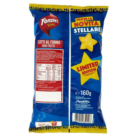 Fonzies Snack Kuchen & Backwaren Fonzies Stars - Limited Edition Sternförmige Mais- und Käsesnacks, limitierte Auflage 10x 160 g