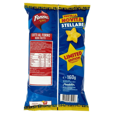 Fonzies Snack Kuchen & Backwaren Fonzies Stars - Limited Edition Sternförmige Mais- und Käsesnacks, limitierte Auflage 20x 160 g