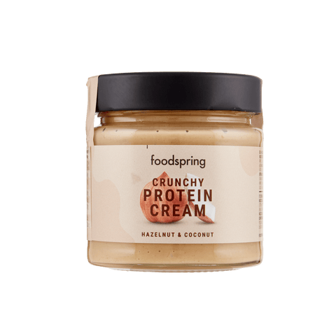 Foodspring Haselnusscreme Foodspring Crema Proteica Crunchy Nocciola e Cocco Haselnuss-Kokos-Proteincreme 200 g 4260701926597