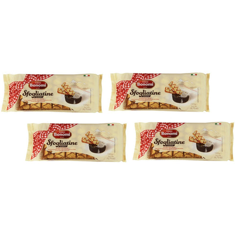 Forno Bonomi Sfogliatine Glassate glasiertes Puffgebäck, 135 g, 4 Stück, insgesamt 540 ml Original italienisch
