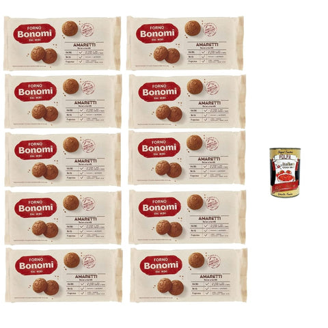 Forno Bonomi Snack Kuchen & Backwaren Forno Bonomi "Amaretti" Kekse Amaretti, Bonomi Amaretti Ofen, Kekse nach der verpackten Tradition, die mit den besten Naturprodukten hergestellt wurde 10x 200 g italienisch Original 8032804040014