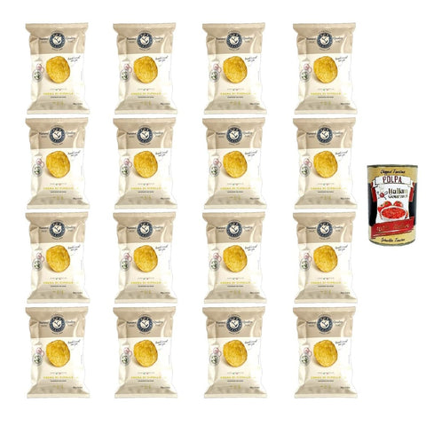FOX Natural Quality Erdnüsse FOX Natural Quality Vintage, patatine con Crema di cipolla, Zwiebelcreme kartoffelchips, crisps chips, 16x 300g Original italienisch inkl. Italian Gourmet Polpa 400g 8032804040014