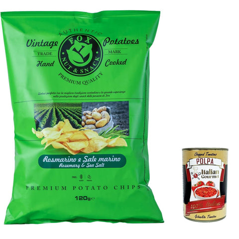 Fox Vintage FOX Natural Quality Vintage Potatoes Rosmarin und Meersalz Premium handgefertigte Kartoffel crisps chips 3x 120g italienisch Original
