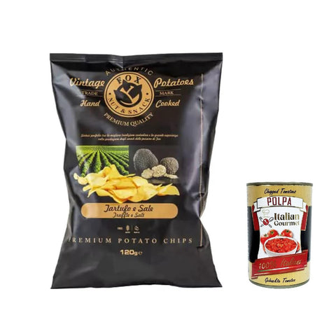 Fox Vintage FOX Natural Quality Vintage Potatoes Trüffel und Meersalz Premium handgefertigte Kartoffel crisps chips 3x 120g italienisch Original