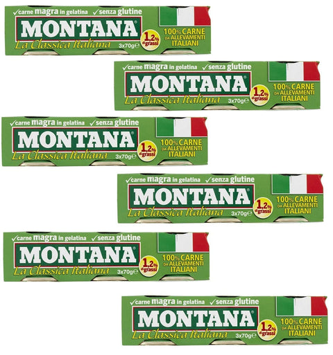 Montana carne classica Rindfleisch in Aspik 100% Fleisch 3x70g Original italienisch Feinkost