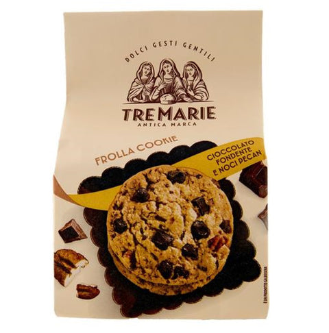 4x Tre Marie Frolla Cookie cioccolato fondente e noci pecan Kekse mit Zartbitterschokoladenstückchen und Pekannüssen 150 g