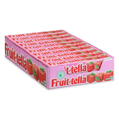 Fruittella aardbei zachte snoepjes - grootverpakking met 20 rollen: natuurlijke smaken en kleurstoffen snoepjes met fruitsap italienisch Original Fruchtgummi