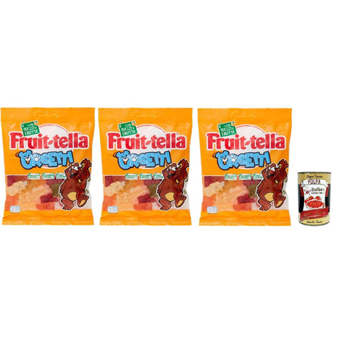 Fruittella Orsetti Snack Kuchen & Backwaren Fruittella Orsetti Caramelle Gommose, Probieren Sie verschiedene Früchte mit Fruchtsaft, glutenfrei, 3x 175g, um immer mit Ihnen zu tragen Original italienisch inkl. Italian Gourmet Polpa 400g 8032804040014