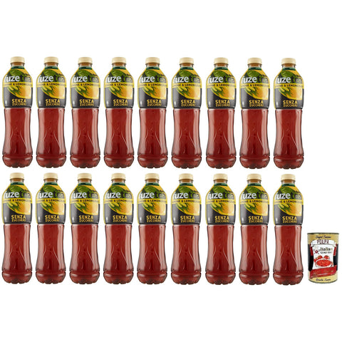 Fuze tea Eistee Ohne Zucker Zitrone Schwarzer Tee mit einer Zitronengras Note Erfrischungsgetränk Alkoholfrei Einweg-PET-Flasche 1 25 Lt 18x italienisch