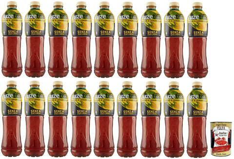 Fuze tea Eistee Ohne Zucker Zitrone Schwarzer Tee mit einer Zitronengras Note Erfrischungsgetränk Alkoholfrei Einweg-PET-Flasche 1 25 Lt 18x italienisch