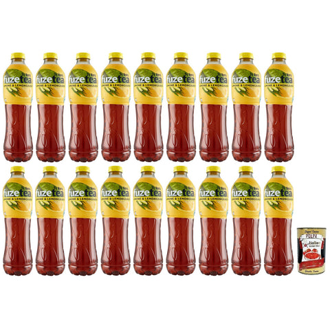 Fuze tea Limone Eistee Zitrone Schwarzer Tee mit einer Zitronengras Note Erfrischungsgetränk Alkoholfrei Einweg-PET-Flasche 1 25 Lt 18x italienisch Original