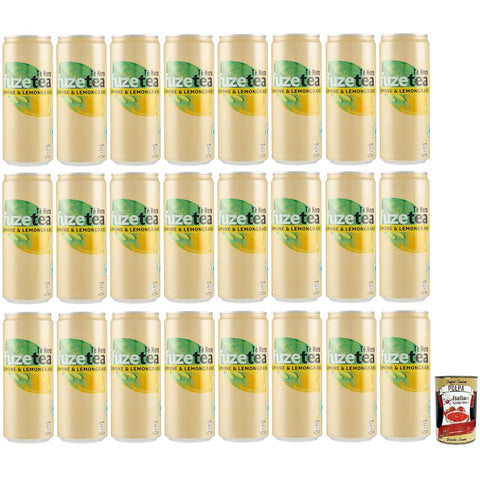 Fuze Tea Eistee Fuze Tea Eistee,Zitrone Schwarzer Tee mit einer Zitronengras Note,Erfrischungsgetränk,Alkoholfrei,Einwegdose 330 ml italienisch Original 5449000236197