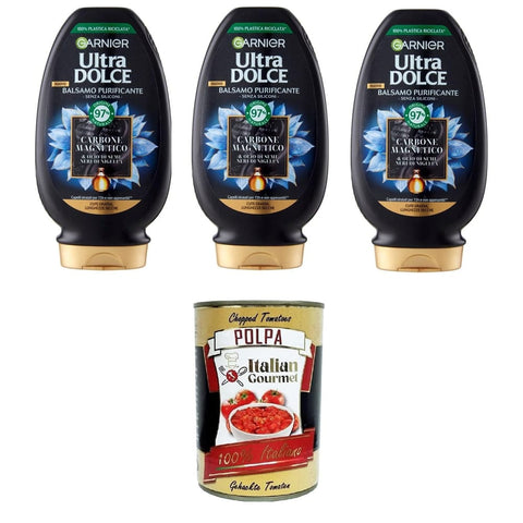 G. Ultra Spülungen & Conditioner G. Ultra Dolce Balsamo Purificante e Idratante Carbone Magnetico, Magnetischer Aktivkohle Reinigungs und Feuchtigkeitsbalsam,3x200 ml italienisch Original 8032804040014