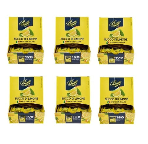 Gaia Limonade 6x Biffi Succo di Limone Bustine Monodose Zitronensaft-Einzelportionsbeutel 198 x 5 ml 8009320044079