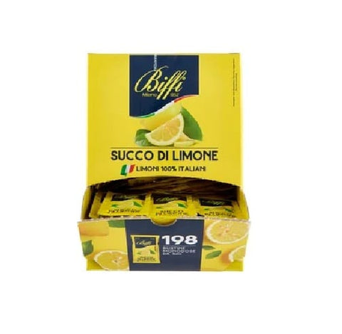 Gaia Limonade 6x Biffi Succo di Limone Bustine Monodose Zitronensaft-Einzelportionsbeutel 198 x 5 ml 8009320044079