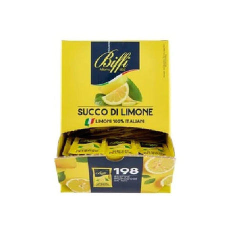 6x Biffi Succo di Limone Bustine Monodose Zitronensaft-Einzelportionsbeutel 198 x 5 ml