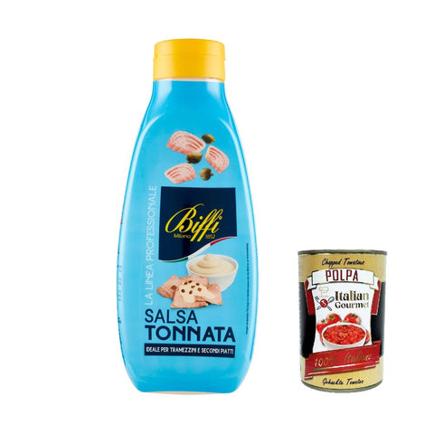 Gaia Salsas Gaia Biffi la linea professionale salsa tonnata Thunfischsauce würzen soße Salad sauce Squeeze 800 g italienisch Original + kostenlos polpa 400 g 8009320044161