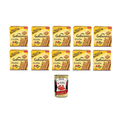 Galbusera Abgepackte Gebäckstücke Galbusera BiscoBarretta Ricca di proteine Bisco Riegel Reich an Proteinen 10x 180gr italienisch Original 8032804040014