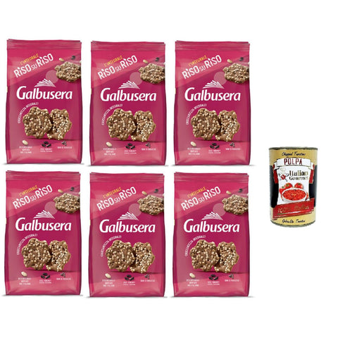 Galbusera RisosuRiso panetti con riso Venere, riso integrale soffiato e semi di papavero RisosuRiso Panetti mit Venere 6x200g Original italienisch