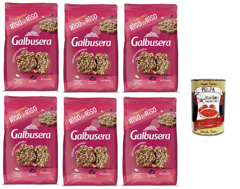 Galbusera Abgepackte Gebäckstücke Galbusera RisosuRiso panetti con riso Venere, riso integrale soffiato e semi di papavero RisosuRiso Panetti mit Venere-Reis, gepufftem Naturreis und Mohn 6x200g+ Italian Gourmet Polpa 400 g 8002190006307
