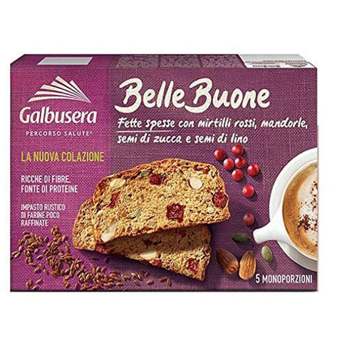 Galbusera Bulgur, Couscous & Quinoa Galbusera belle buone Scheiben Mit Preiselbeeren, Mandeln, Kürbiskernen 200g Original italienisch 8029513438737
