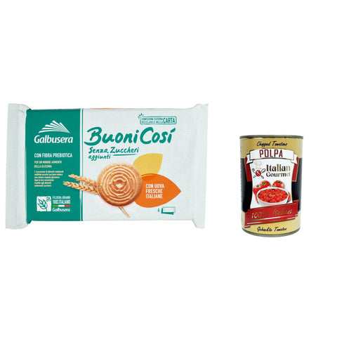 Galbusera BuoniCosì, Kekse ohne zugesetzten Zucker mit frischen italienischen Eiern 330 g italienisch Original