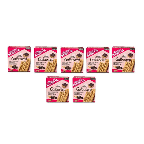 Galbusera Kekse, Zwieback & Chips 7x Galbusera Biscobarretta cereali e cioccolato fondente, Riegel Kekse Müsli und dunkle Schokolade 230g SONDERANGEBOT 8032804040014