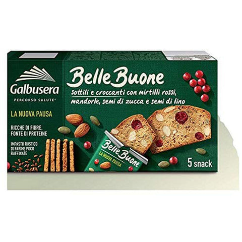 Galbusera belle buone SNACKS MIT ROTEN KRANEN MANDELN (5 snack) Original italienisch