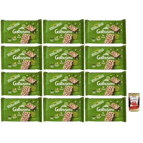 Galbusera RisosuRiso Chips Galbusera RisosuRiso Croccantezza Integrale Krümelige Cracker mit knusprigen Körnern aus 100% italienischem Puffreis 12x380 g italienisch Original + kostenlos 8032804040014