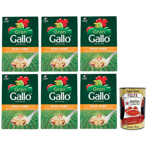 Gallo Gran Riso Ribe,100% Italienischer Reis, ideal für jede Art von Rezept,Kochzeit 15 Minuten,Packung mit 500 g italienisch Original