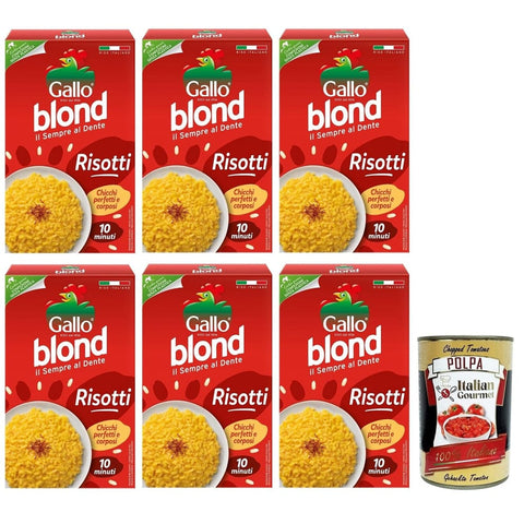 Gallo Reis Gallo Riso Blond Risotti,100% Italienischer Reis, Ideal für Risottos,Kochzeit 10 Minuten,Packung mit 1 Kg italienisch Original 8001420003666