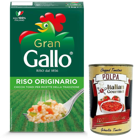 Gallo Gran Gallo Riso Originario 100% Italienischer Reis Kochzeit 15 Minuten ideal für die Zubereitung von Füllungen Packung mit 1 Kg italienisch Original +