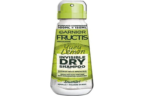 Garnier Trockenshampoos Garnier Fructis Trockenshampoo ohne Wasser, für alle Haartypen, erfrischend und volumengebend, ohne Rückstände, unsichtbares Trockenshampoo, Duft Yuzu Lemon, 150 ml 3600542546058