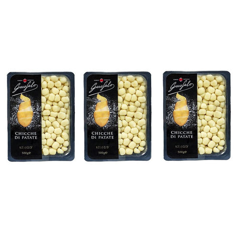 GAROFALO Internationale Nudeln 3x Pasta Garofalo Chicche di Patate Nudeln Italienische Kleine Kartoffelklöße 500g 8000139925597
