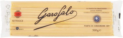 GAROFALO Kurze Pasta 16x Garofalo Pasta di Gragnano IGP Fettucce N° 15 Hartweizengrieß Pasta Neapolitanische Pasta Packung mit 500g 8000139004063