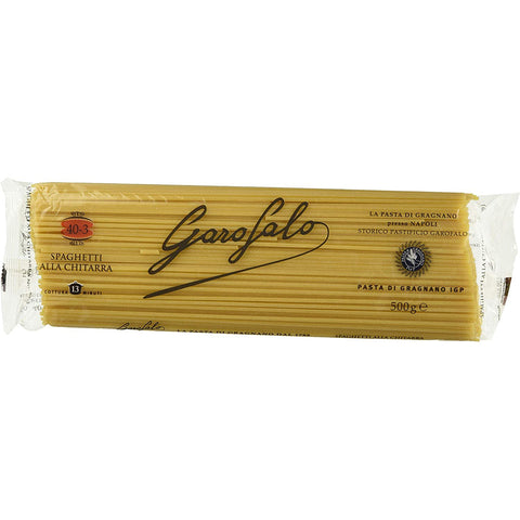 GAROFALO Pasta di Gragnano IGP Spaghetti alla Chitarra N° 40-3 Hartweizengrieß Pasta Neapolitanische Pasta Packung mit 500g 16x Original italienisch