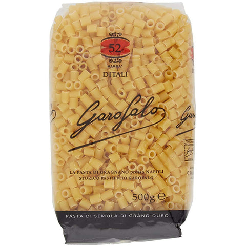 Garofalo Pasta di Gragnano IGP Ditali N° 52 Hartweizengrieß Pasta 100% Neapolitanische Pasta Kurze Pasta Packung mit 500 g italienisch Original