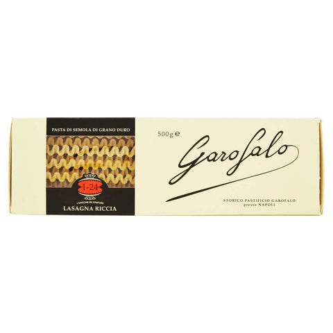GAROFALO Pasta di Gragnano IGP Lasagna Riccia N° 1-24 Hartweizengrieß Pasta 100% Neapolitanische Pasta Packung mit 500g 5x Original italienisch