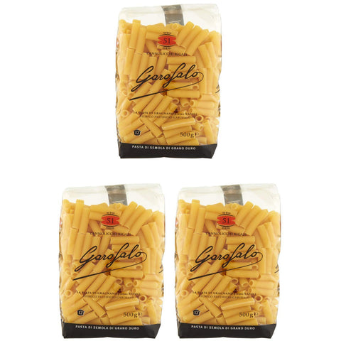 Garofalo Cannolicchi Rigati Kurze Pasta 500 g 3 Stück italienisch Original