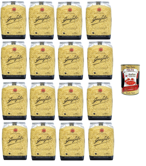 GAROFALO Kurze Pasta Garofalo Capellini spezzati N°22 Nudeln aus Hartweizengrieß Gragnano IGP 16x500gr+ Italian Gourmet polpa 400g 8000139001901