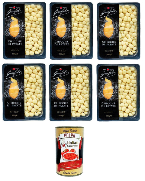 GAROFALO Kurze Pasta Garofalo Chicche di Patate Kartoffelchips 6x500gr + Italian Gourmet polpa 400g 8000139000409