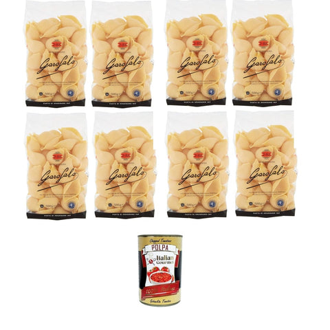 Garofalo Kurze Pasta Garofalo ConchiglioniN°2 88 Nudeln aus Hartweizengrieß Gragnano IGP 8x500 gr Kurze Pasta italienisch Original 8000139000409
