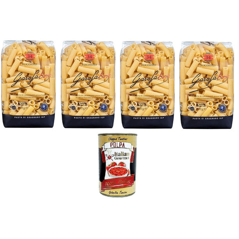 GAROFALO Elicoidali N°34 Nudeln aus Hartweizengrieß Gragnano IGP 4x500gr Original italienisch inkl. Italian Gourmet Polpa 400g