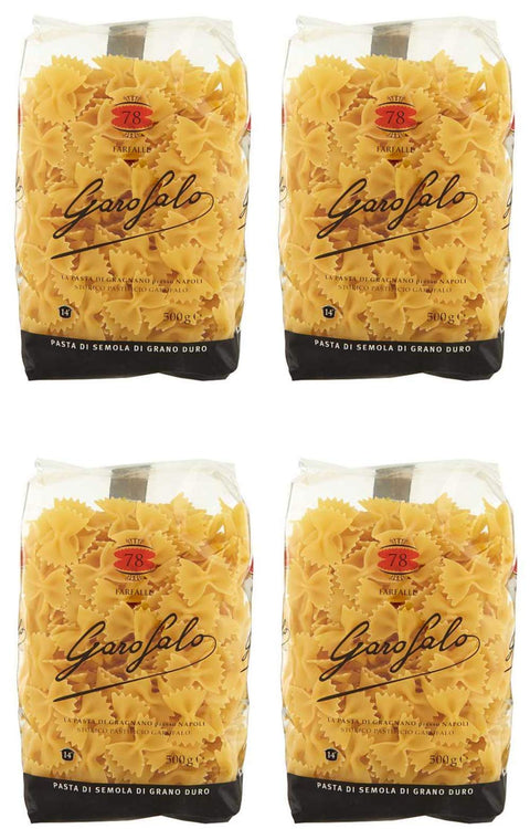 GAROFALO Kurze Pasta Garofalo Farfalle Rigati Kurze Pasta, 500 g, 4 Stück 8000139000782