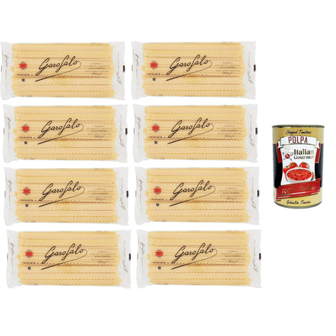 Garofalo Mafalde N° 10-1 Nudeln aus Hartweizengrieß Gragnano IGP 8x500 g italienisch Original Pastasauce + kostenlos polpa 400 g